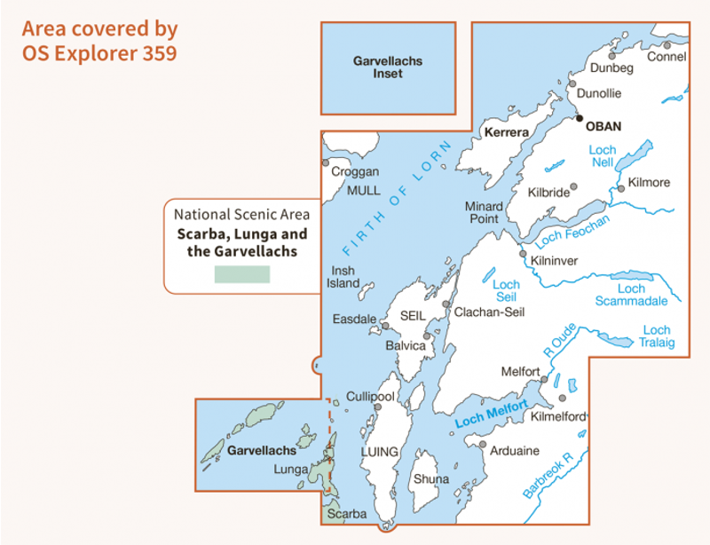 OS Explorer Map 359 - Oban Kerrera and Loch Melfort-1
